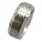 Bague Tungstene 'High Tech' Gris M&eacute;tal 64 pilka