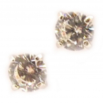 Les Tr&eacute;sors De Lily [L5021] - Boucles argent 'Essentiel' blanc 4 mm balta