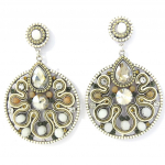 Les Tr&eacute;sors De Lily [M4181] - Boucles Cr&eacute;ateur 'Alta&iuml;' gris beige pilka