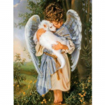 Deimantinė tapyba Animacinis siuvinėjimas kryželiu 5D deimantinis 3d angelo paveiksliukas Visas deimantinis siuvinėjimas 20X30CM