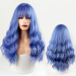 Lisi HAIR Moteri&scaron;kas ilgų banguotų plaukų perukas su kirpčiukais Juodai ruda blondinė sintetinio pluo&scaron;to perukas su kirpčiukais vakarėliui kasdienai dėvėti