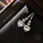 BELLA BOX Bling Heart CZ Kabantys auskarai Moteri&scaron;ki kri&scaron;tolo vestuvių vakarėlis Moteri&scaron;ki aksesuarai Madingi Auskarai Meilė Papuo&scaron;alai Dovana