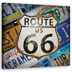 Drobės spaudinys Route 66 USA