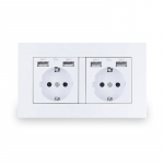 16A Europos standarto voki&scaron;kas USB sieninis skydelis Paslėptas dvigubas Europos Dvigubas Europos standartas Vokietijos standartinis maitinimo lizdas B1
