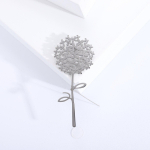 &bdquo;Blucome&ldquo; nerūdijančio plieno kiaulpienių gėlių sagė moterims, žavinga &bdquo;Plant Office&ldquo; vakarėliui kasdieniams kostiumų segtukai papuo&scaron;alai aksesuarai sidabras