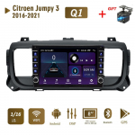 Android skirtas Citroen Jumpy 3 Space Tourer 2016-2021 su mygtuku rankenėle automobilio radijo GPS navigacijos grotuvas 1+16GB