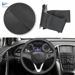 Automobilio juodas odinis vairo dangtis, skirtas Opel Vauxhall Holden Astra K Corsa E Crossland X Insignia CT Karl Zafira C