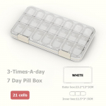 Tablečių dozavimo dėžutė Ne&scaron;iojama 7 dienas per savaitę vaistų dėžutė, mini vaistų laikymo kelioninė tablečių dėžutė 28cells ruda