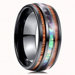 Madingas 8 mm rožinio aukso spalvos volframo vestuvinis žiedas su rodykle vyrams Vintažinio meteorito ra&scaron;to sužadėtuvių plieninis žiedas vyrų vestuvinė juosta 7