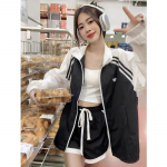 Korėjieti&scaron;ka sportinė striukė Moteri&scaron;ka Harajuku Didelė plona lauko striukė Vasarinė vėjo striukė Gorpcore Streetwear Užtrauktukas S juoda