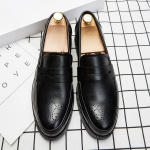 Prabangios prekės ženklo Penny Loafers Vyri&scaron;ki laisvalaikio batai Slip on Odiniai suknelės batai Big Brogue Carving Loafer Vairavimo vakarėlis