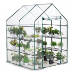 143x143x195CM Green House PE dangtis vandeniui atsparus pakaitinis dangtis su durų &scaron;ilumos izoliacija ir lietui atspariu &scaron;iltnamių permatomu dangčiu žalios spalvos reikmenys gryna