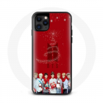 Coque pour Iphone 13 BTS Bangtan Gar&ccedil;ons Fond Rouge Cadeau de No&euml;l 2023
