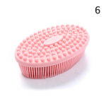 Silikoninis kūno &scaron;epetėlis kūdikių du&scaron;o kempinėlis, sausas masažinis rank&scaron;luostis, skirtas kūnui Tactile brush