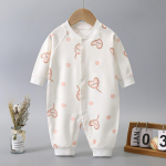 Kiddiezoom Baby Boy Girl ilgomis rankovėmis pavasariniai ir rudeniniai kūdikių palaidinės 100% medvilniniai kūdikių ropojantys rūbai, rūbeliai be kaulų 80CM