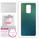 apgo Protective Skin Sticker for the back compatible with Xiaomi Redmi 10X 4G, Wrap Film, Foil, Vinyl - Pattern Carbon Chameleon CAKA1