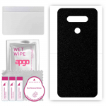 apgo Protective Skin Sticker for the back compatible with LG Q51, Wrap Film, Foil, Vinyl - Pattern Matte Black