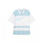 Nike Sportinė apranga Retro amerikieti&scaron;ka apykakle, kontrastinga trumpomis rankovėmis mar&scaron;kinėliai, vyri&scaron;ki vir&scaron;utiniai drabužiai, balti FN3694-124 XXL