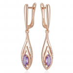 Ilgas pakabukas tu&scaron;čiaviduriai geometriniai purpuriniai cirkonio auskarai madingi auksiniai vestuvių vakarėliai vintažiniai papuo&scaron;alai violetinė