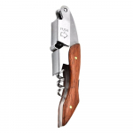 Vyno ir alaus atidarytuvas, individualūs nerūdijančio plieno padavėjai kam&scaron;čiatraukis su folijos pjaustytuvu Wood handle sidabras