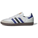adidas Samba OG Balti Aktyviai Mėlyni Unisex Sportbačiai Kri&scaron;tolinės Baltos Spalvos Matinės Auksinės Spalvos ID1381 38