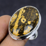Ocean Jasper Gemstone handmade 925 Sterling Silver gift Jewelry Ring Size 9 j9V29