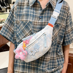 Krūtinės krep&scaron;ys Banano formos krep&scaron;ys moterims Sling Crossbody juosmens krep&scaron;ys Nailoninis bėgiojimo juosmens krep&scaron;ys Laisvalaikio fanny krep&scaron;iai Sportinis pusmėnulio formos diržo krep&scaron;ys With pendant mėlyna