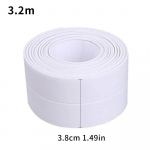 1 vnt. sandarus lipnus vandeniui atsparus PVC lipdukas, lipni vandeniui atspari juosta, vonios ir du&scaron;o sandarinimo juosta virtuvei, du&scaron;ui, kriauklei 3.8cm&3.2M