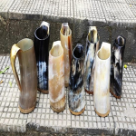 8 vikingų gėrimo ragų bokalų rinkinys su stovu, autenti&scaron;ki ragų bokalai alui, elui, midui, pabroliams, vestuvių renginiui, kalėdinės dovanos &scaron;eimai