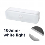 3W LED PIR judesio jutiklio lemputė belaidė USB įkraunama magnetinė LED naktinio ap&scaron;vietimo lempa laiptų koridoriaus spintos kūdikių priežiūros miegamojo &scaron;viesa 100mm-white light