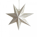 Vakarėlio dekoras 45 cm žvaigždės gaubtas i&scaron; tu&scaron;čiavidurio popieriaus, didelis kūrybinis 3D žvaigždės popierinis žibintas vestuvėms balta