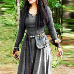 Moteri&scaron;ka mada Viduramžių ilgomis rankovėmis didelė suknelė, chalatas, senovinė pasakų elfų suknelė, renesansinė keltų vikingų rūbai, fantastiniai balių suknelės M