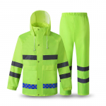 High Workwear Drabužiai Hi Vis Suit At&scaron;vaitas Striukė Neper&scaron;lampamas ir Ki&scaron;enės Atspindinčios darbo kelnių rinkinys Neper&scaron;lampamas vėjui atsparus PVC XL