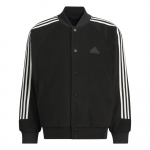 Adidas FW24 3 juostelių &scaron;ilta serija laisvas kasdienis ilgomis rankovėmis &scaron;varkas unisex &scaron;varkas juodas JI6638 L