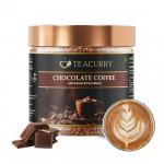 TEACURRY &Scaron;okoladinė tirpi kava stiklainyje - Momentinė liofilizuota i&scaron; 100% natūralių Arabica kavos pupelių|Juoda kava su natūraliu &scaron;okoladu beige