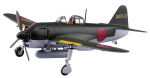 AOSHIMA orlaivių serijos &bdquo;Shiden Type 11 Ko&ldquo; plastikinis modelis 1/72 Nr. 7 N1K1-Ja black