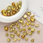 Tiekimo stiklinis letenėlių grąžtas, rankomis siūtas deimantinis kri&scaron;tolo sagtis, &bdquo;pasidaryk pats&ldquo;, vestuviniai drabužiai, plaukų aksesuarai, batų sagties aksesuarai, mi&scaron;rūs, 50 vnt. 50pcs Gold Claw