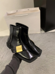 Rudens moteri&scaron;ki ankle boots, dizainerio, kvadratiniu priekiu, odiniai batai, nauji, stori kulniukai, užtrauktukas, mados prekės ženklas, motociklininko, goth, sniego, Botas De Mujer 35