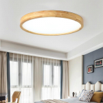 Itin ploni LED mediniai lubiniai &scaron;viestuvai svetainei miegamojo lubų lempa Medinė &scaron;viestuvų lempa &Scaron;iuolaikinis akrilo &scaron;viestuvas Diameter -50cm