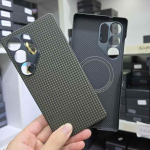 Aramidinis Kevlaro Anglies Pluo&scaron;to Kietas Dėklas Samsung S25 Ultra Magnetinis Apsauginis Apvalkalas Plaukiojančios Pynimo Spalvos Galaxy S24 Ultra Lengvas Dėklas Samsung S25 gray