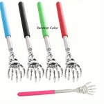 Stainless Steel Telescopic Back Scratcher with Extendable Rubber Handle - Perfect Gift for Thanksgiving, Birthdays & Holiday season 1pc