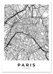 Plakat mapa Paryż plan miasta 21x29,7 cm A4