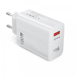 120 W USB įkroviklis greito įkrovimo GaN adapteris iPhone 16 15 Pro Huawei Xiaomi Redmi Note 12 Pro Plus telefonui su 10A/6A duomenų kabeliais EU Plug balta