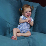 Laimingos &scaron;ypsenos atgimusios kūdikio lėlės, mink&scaron;to audinio kūnas, 24 colių, 60 cm, modeliavimo mergaitės lėlė su implantuotais plaukais, mielos, realisti&scaron;kos kūdikio lėlės, žaislai vaikams, gimtadienio dovanos 60cm cloth body