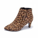 2024 Retro Smailianos nosies moteri&scaron;ki batai &Scaron;oniniu užtrauktuku aulinukai Botas De Mujer Rudens auk&scaron;takulniai Aulinukai Didelio dydžio Leopardiniai moteri&scaron;ki batai 43 leopardas