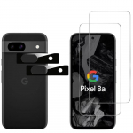 Ekrano apsauga - Phonillico - Google Pixel 8a - 2 vnt. pakuotė - Grūdintas stiklas - Atsparus įbrėžimams juoda