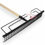 KADAX Metalinės lapų ir žolės grėblinės 165cm Armuotos 32 dantų kotas