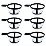 6 vnt. daugkartinio naudojimo nailoninių kavos filtrų, nuolatinis krep&scaron;elis kavos aparatams ir virintuvams, idealus naudoti namuose ar kavinėje