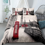 Lietingas Londonas Klasikinis antklodės užvalkalų komplektas Karali&scaron;ko Dvigubo Didelio Dvigubo Pilno Viengulio Dydžio Lovos Patalynės Komplektas 200x200cm