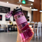 Vandens butelis sportui nepralaidus plastikinis treniruoklių salė lauke vaikams 500 ml ne&scaron;iojamas